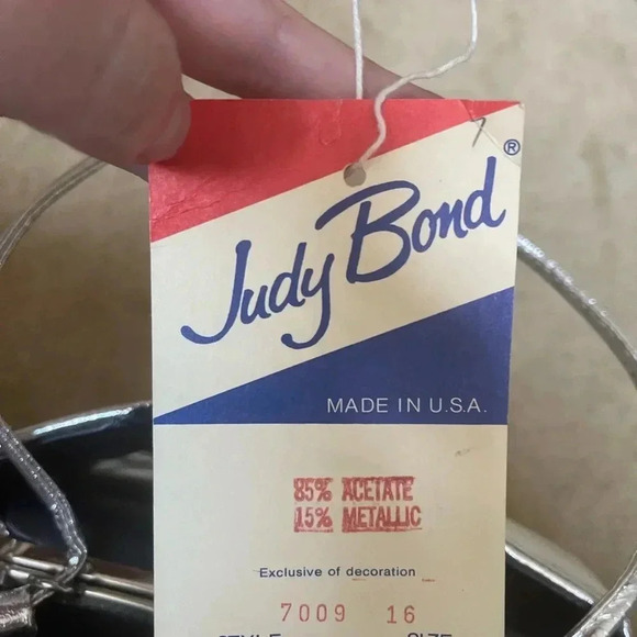 Vintage Judy Bond Silver Metallic Mini Tote Shoulder Bag | Made in USA | - Picture 10 of 11